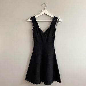 HERVE LEGER ICON FLARE MINI DRESS